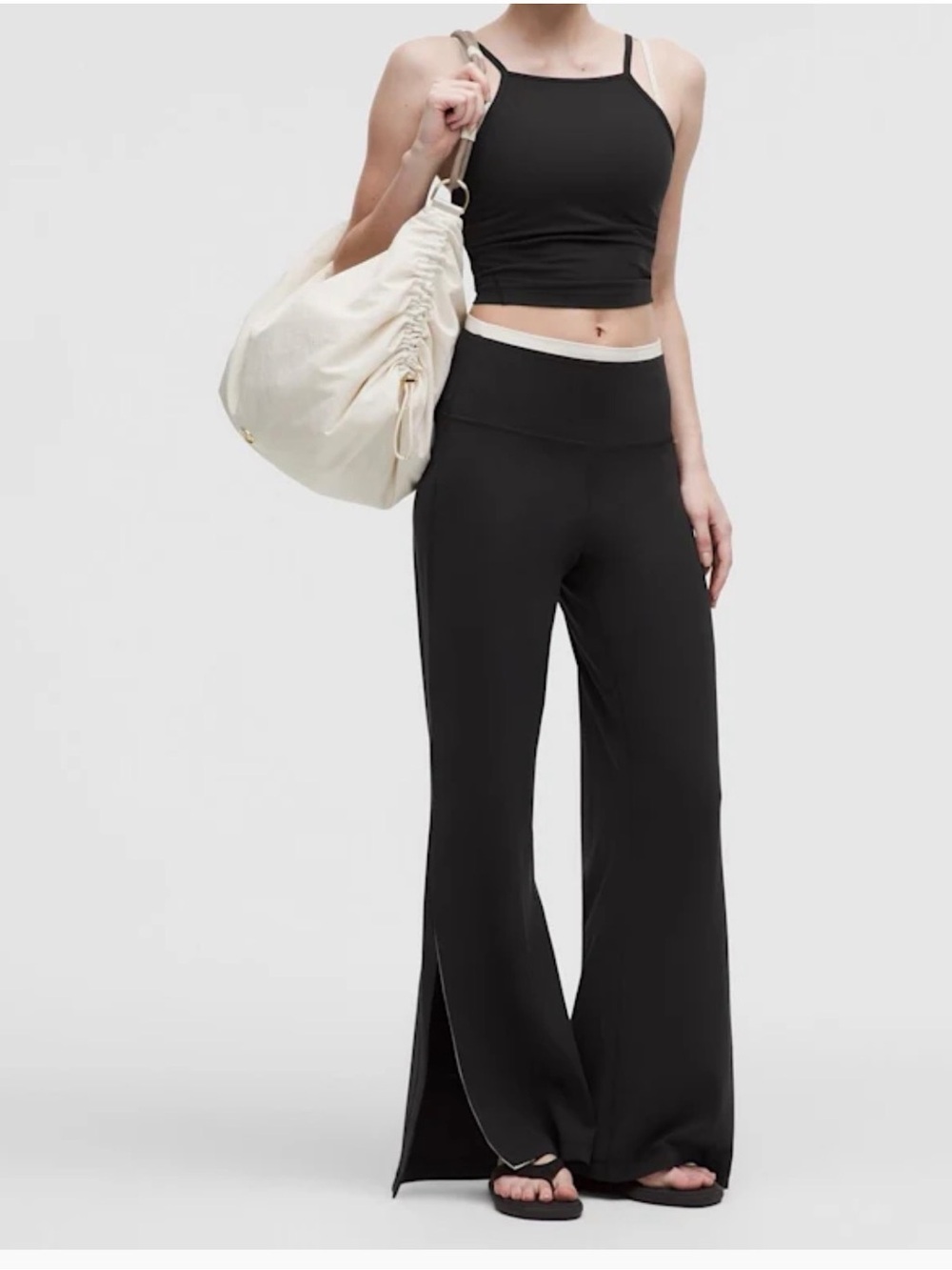 NWT lululemon athletica Align Black Wide-Leg Split-Hem Pants